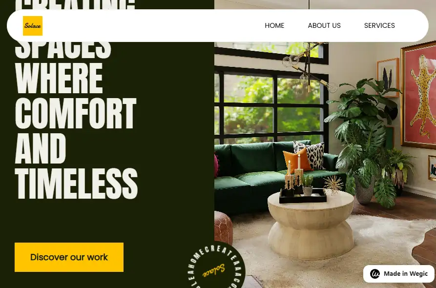 a web page made by html website builder