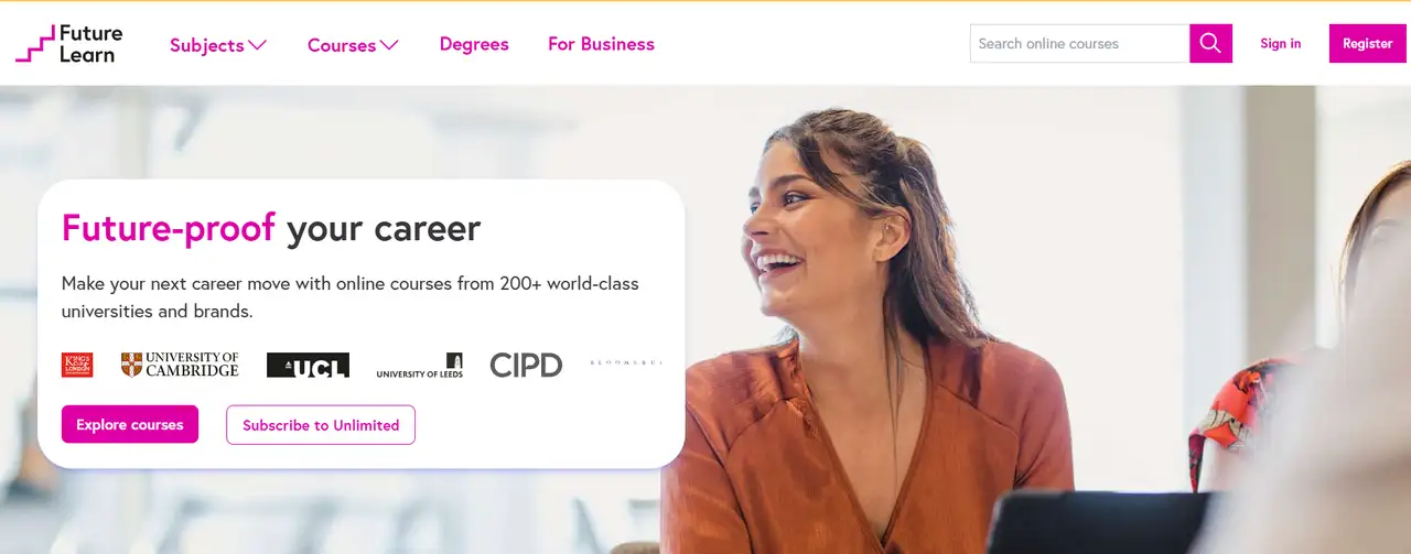 modern and straightforward educational website