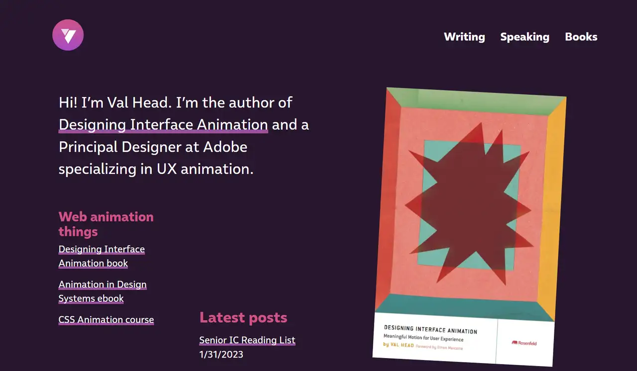 website uses bright contrast and motion