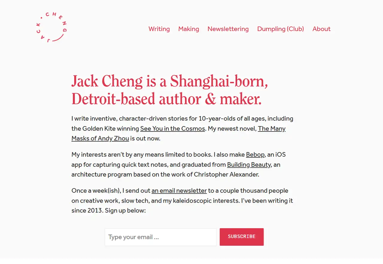 website by Jack Cheng