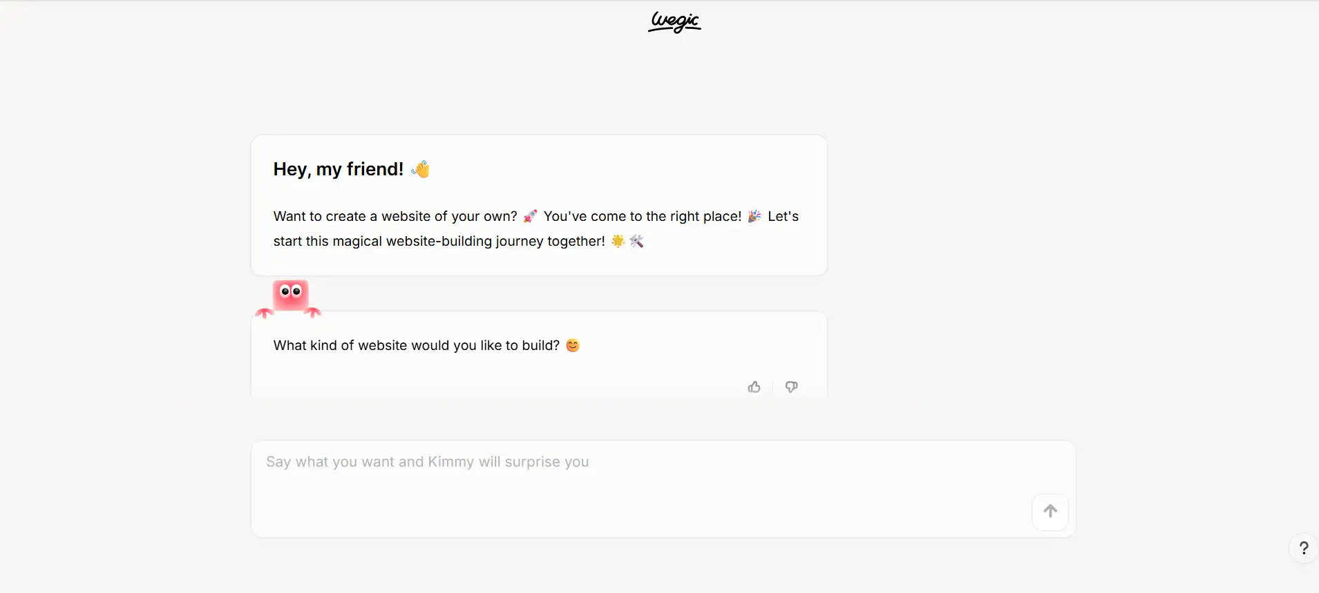 Build Your Site Page on Wegic