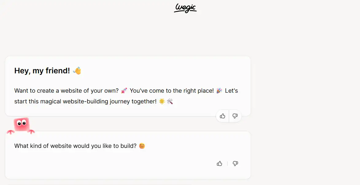 chat with wegic ai assistant