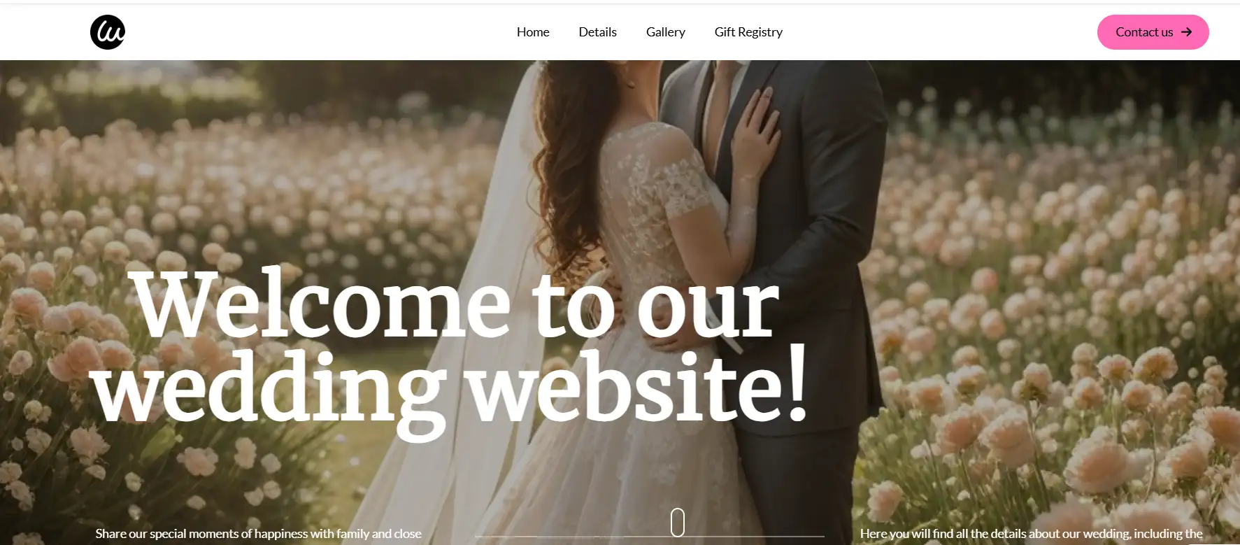 AI wedding websites