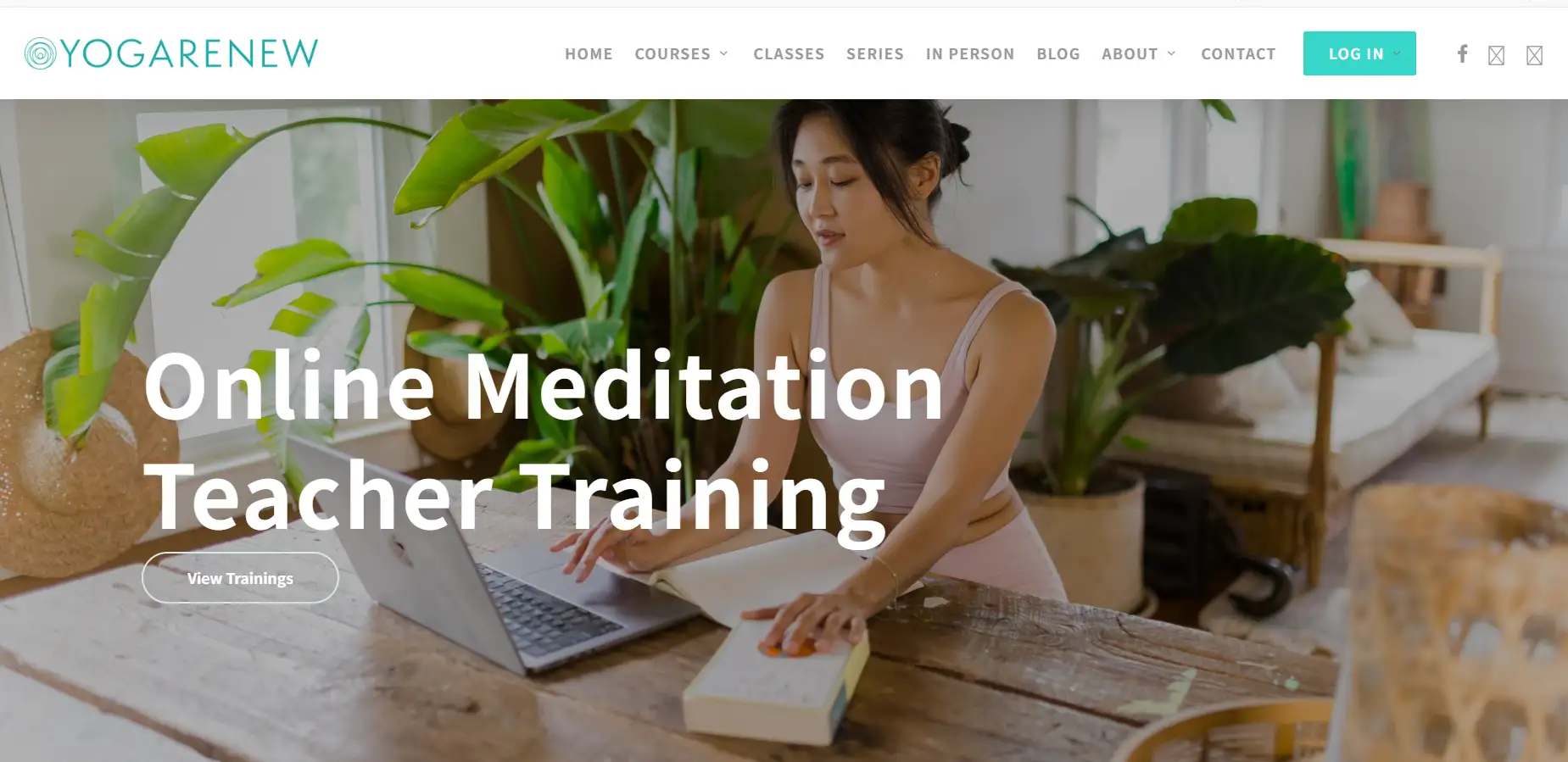 YogaRenew's homepage