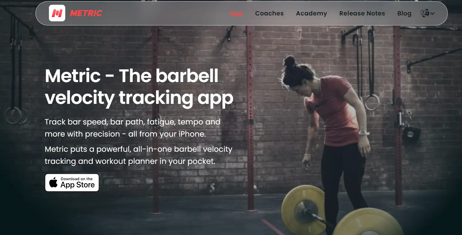 Metric VBT's homepage