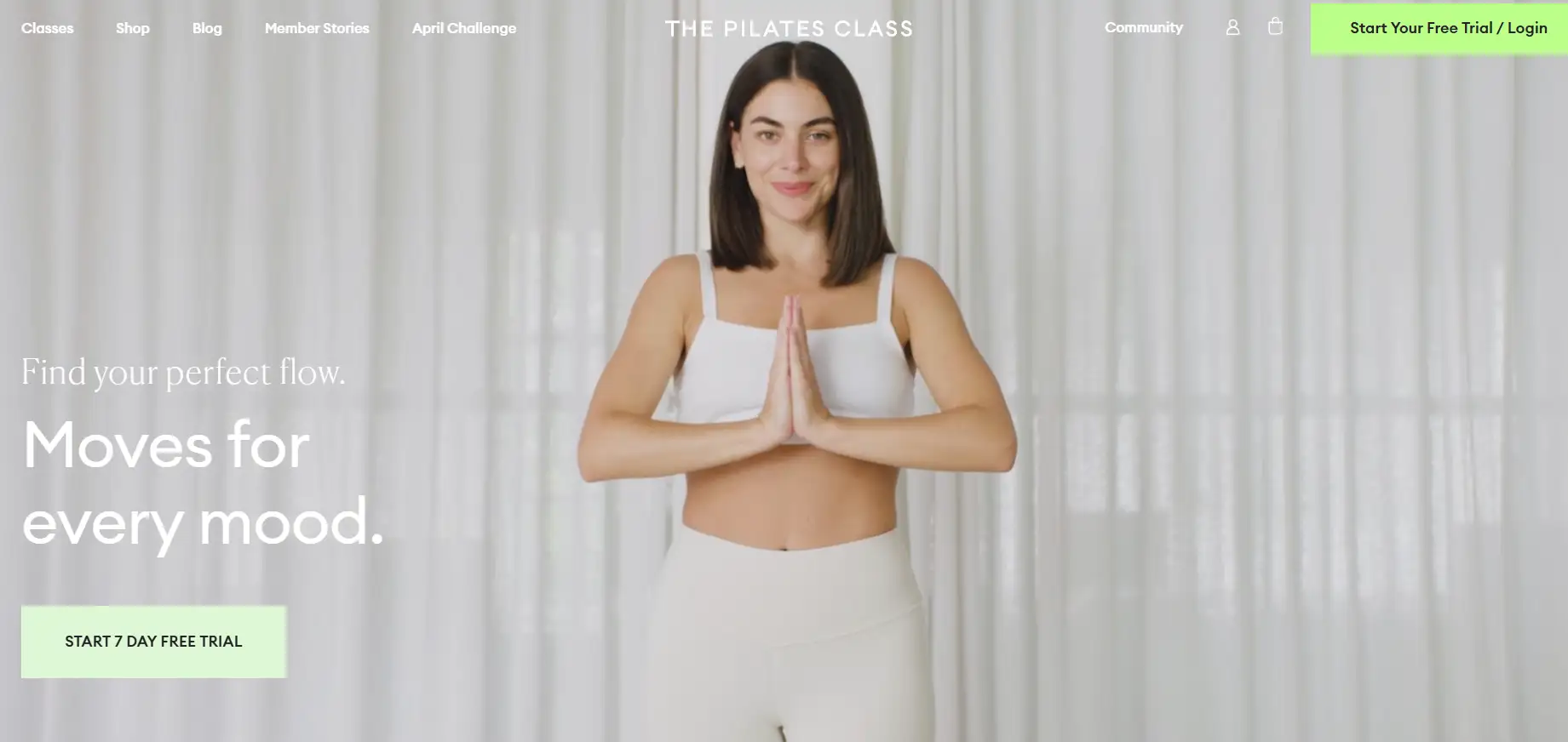 The Pilates Class homepage