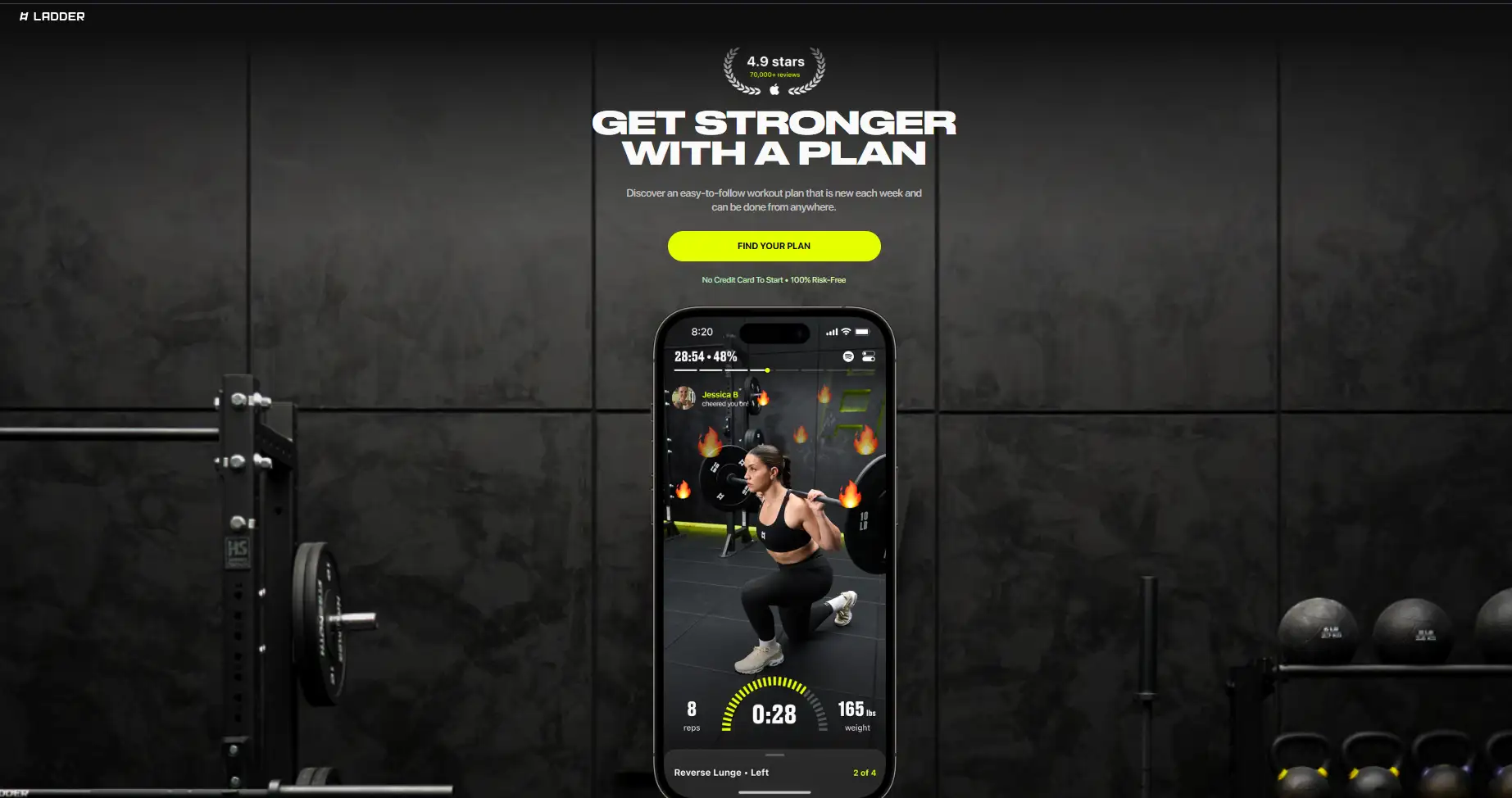 Ladder's homepage