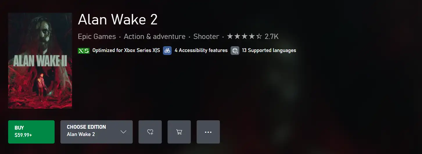 Alan Wake 2 Alan Wake 2