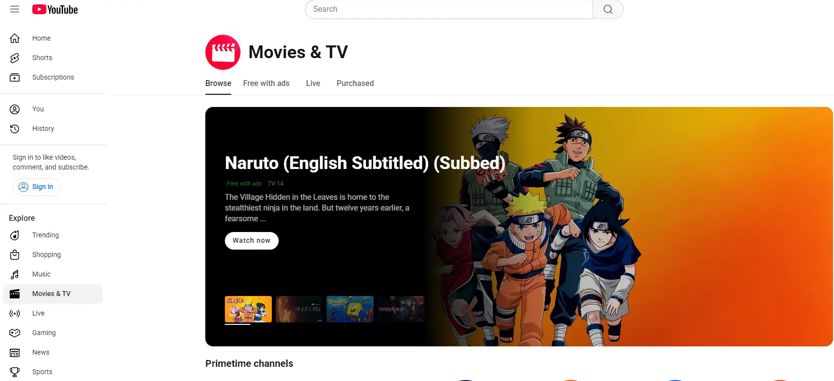 YouTube Movies