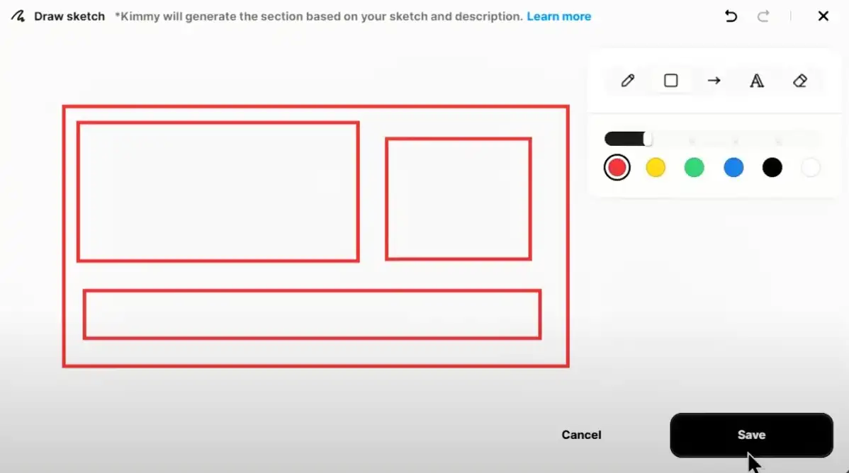 adjust the website layout by drawing