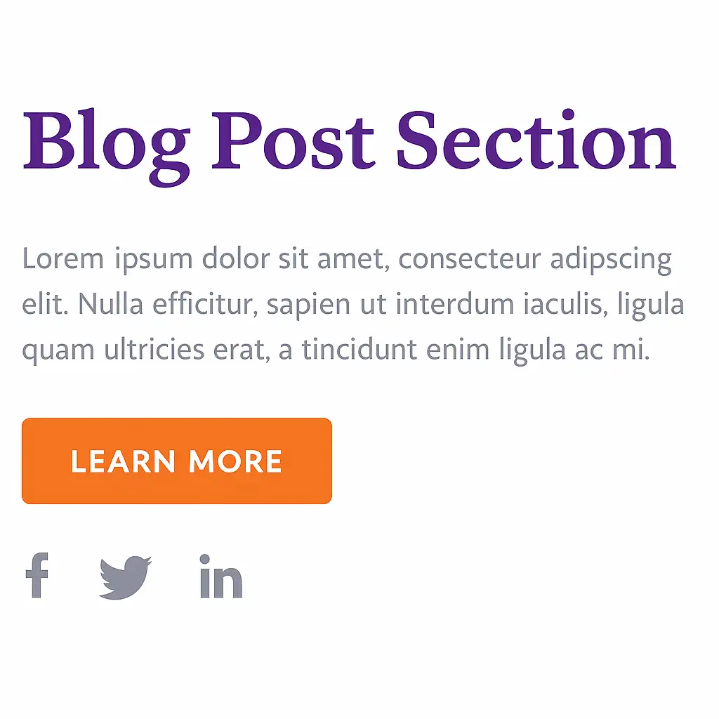 call to action blog design element