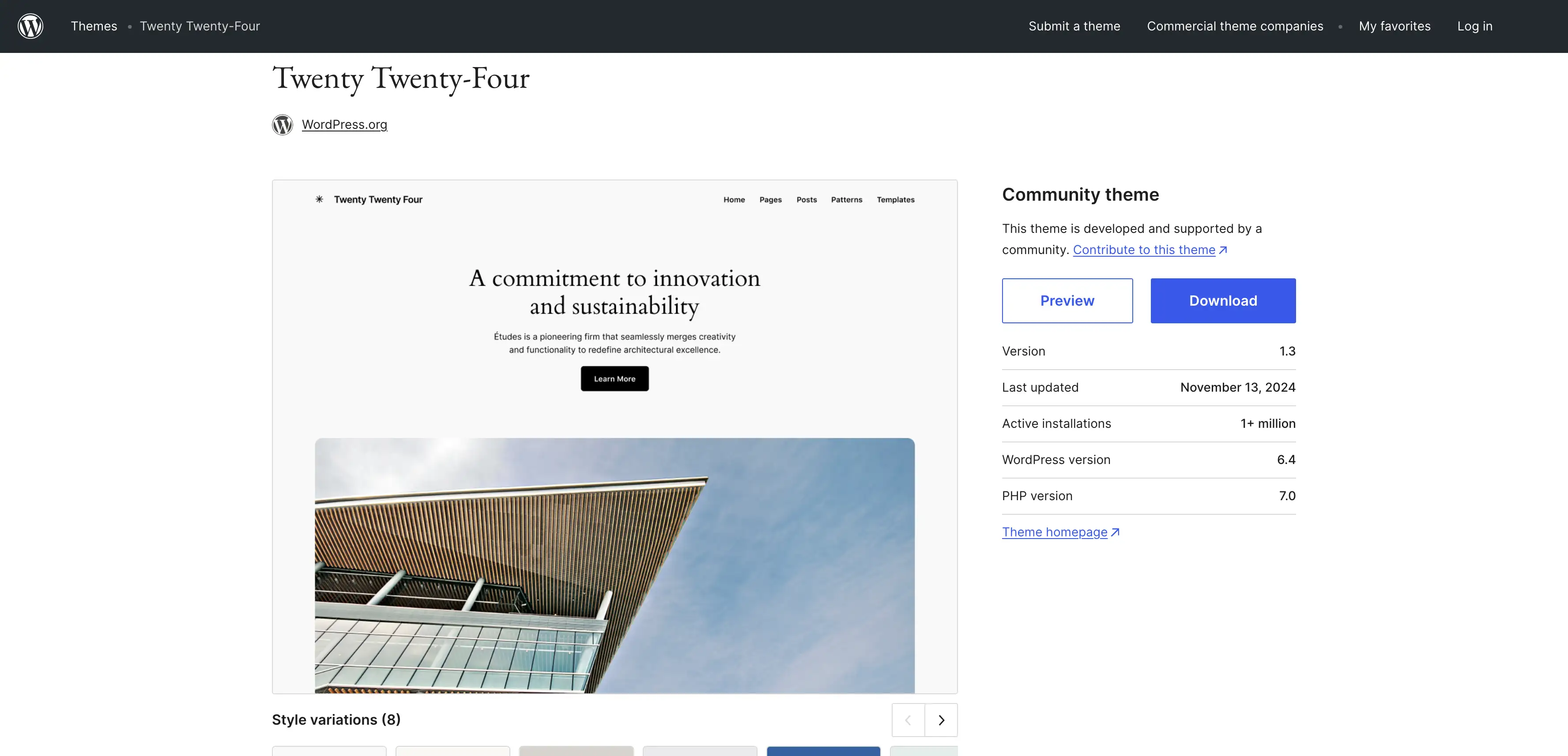 wordpress twenty twenty four simple tempalte