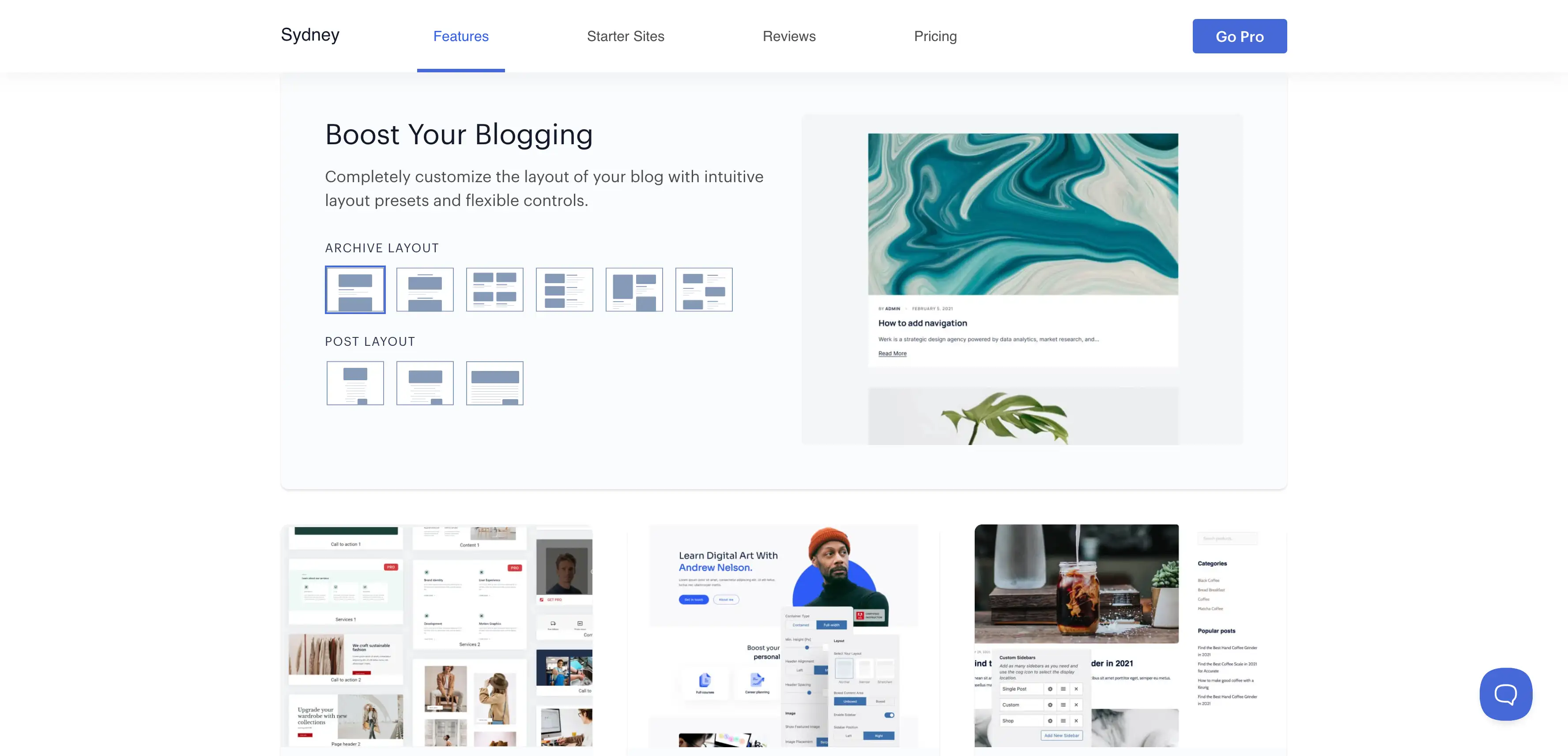 Sydney bussiness blog template