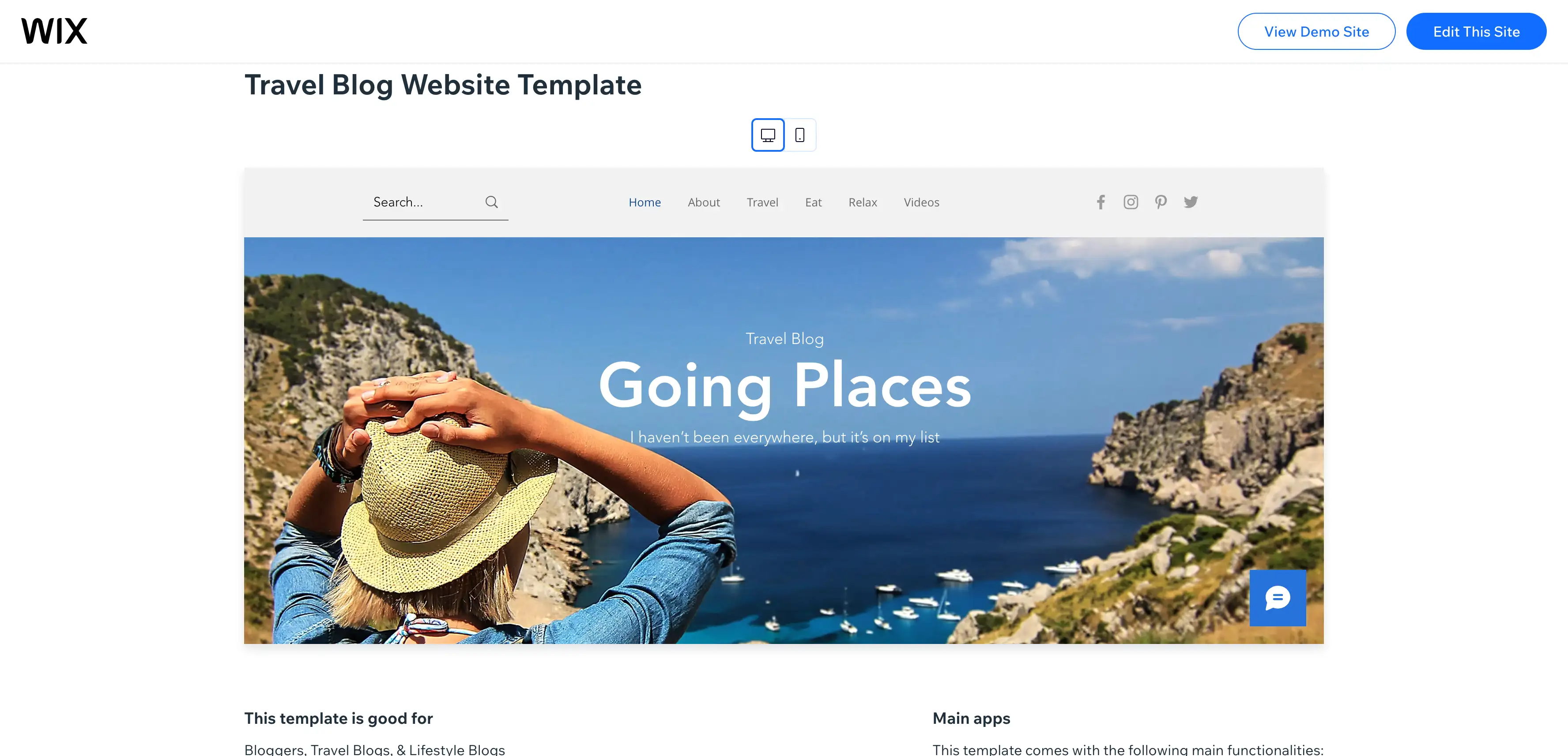 wix travel blog templates for storytelling