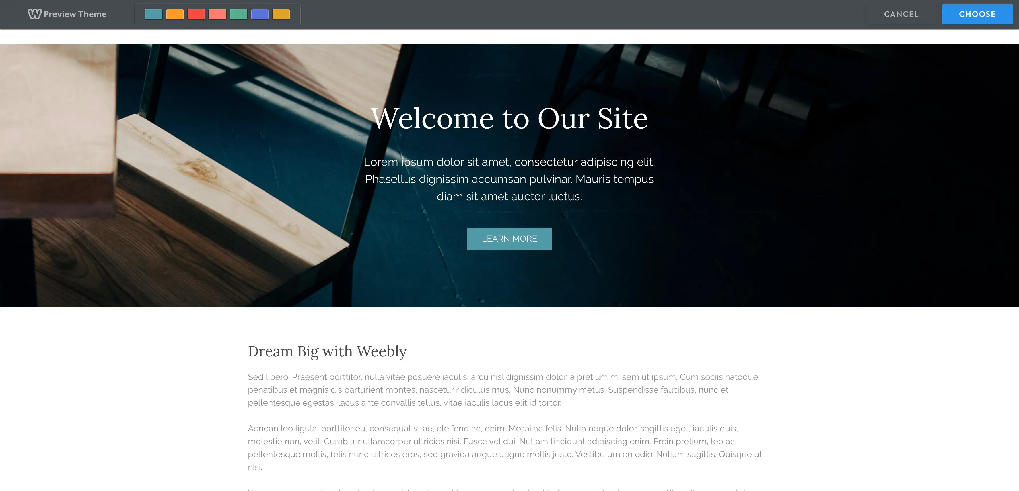 weebly's clean lines simple template