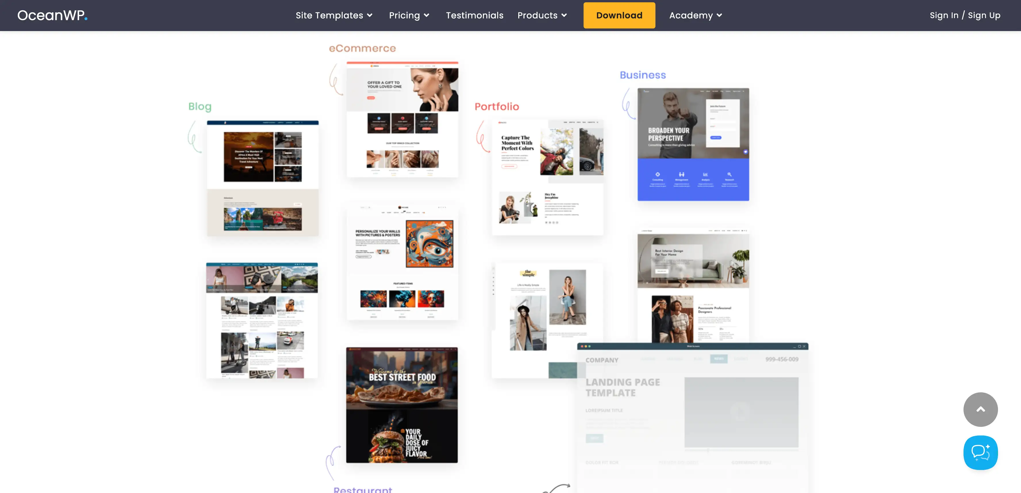 oceanwp blog templates for creators