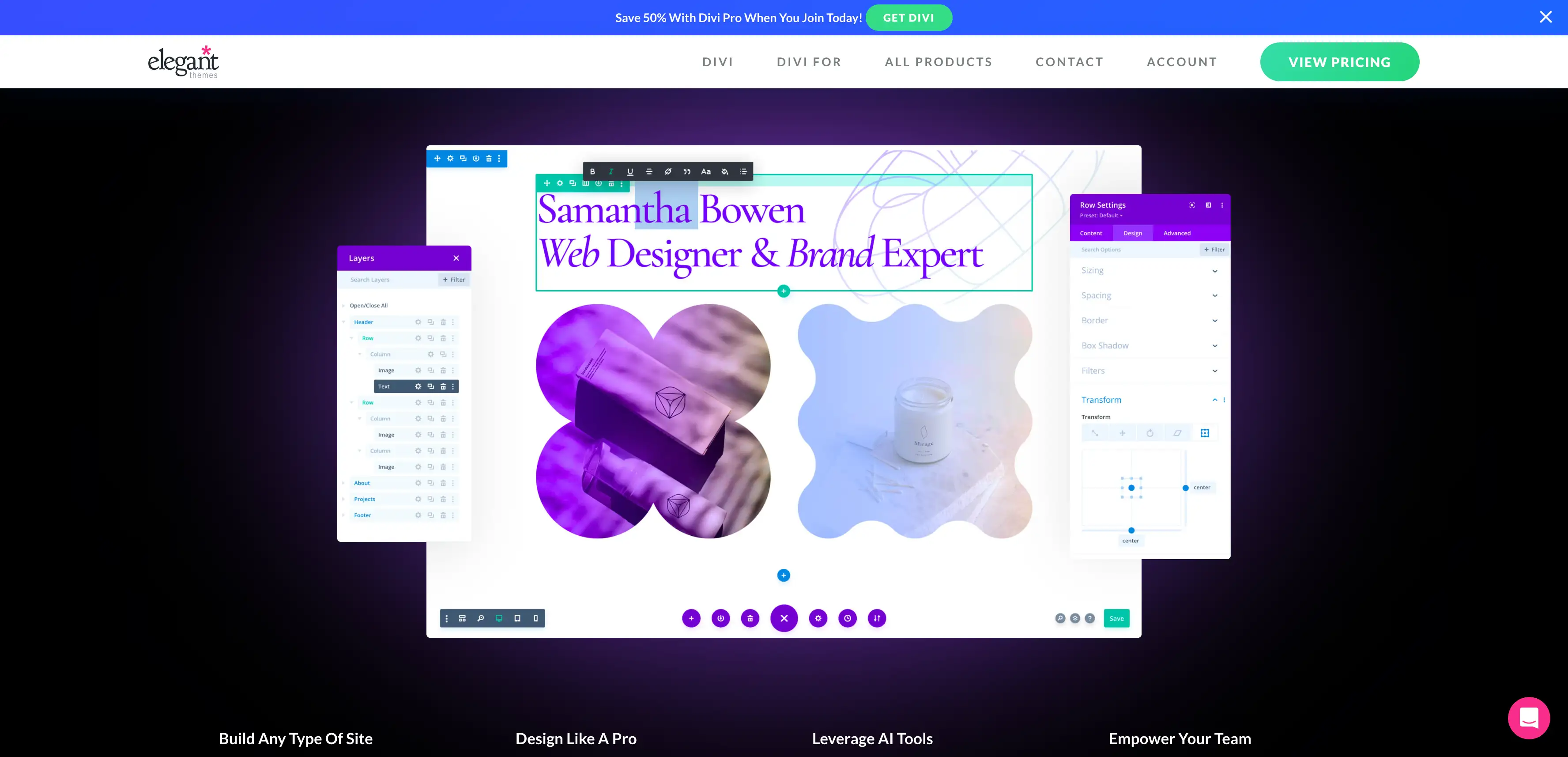 divid cool design template for every site