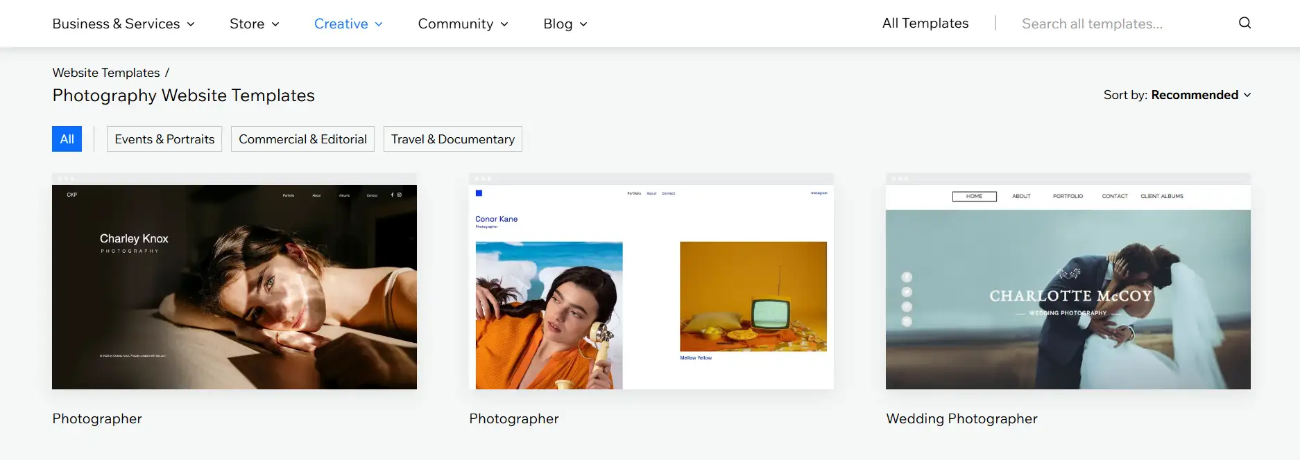 wix templage page