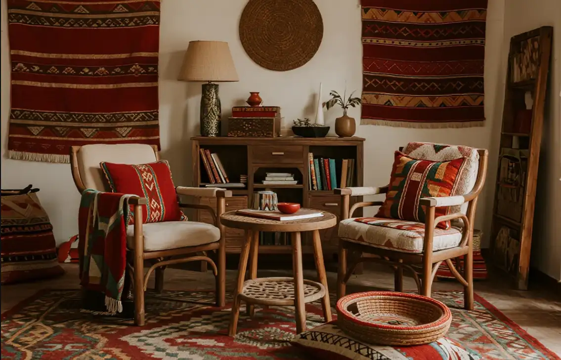 Mixing Textiles with Boho Furniture Mixing Textiles with Boho Furniture