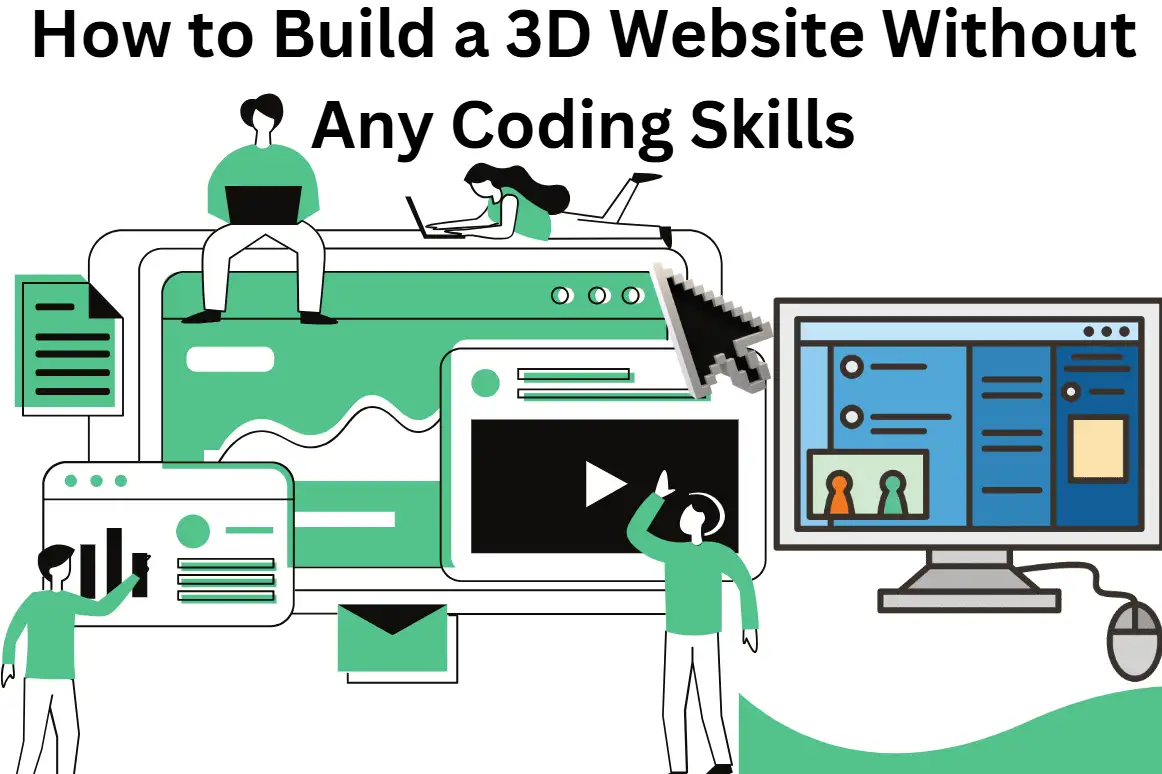 People build a 3D website without code on computers