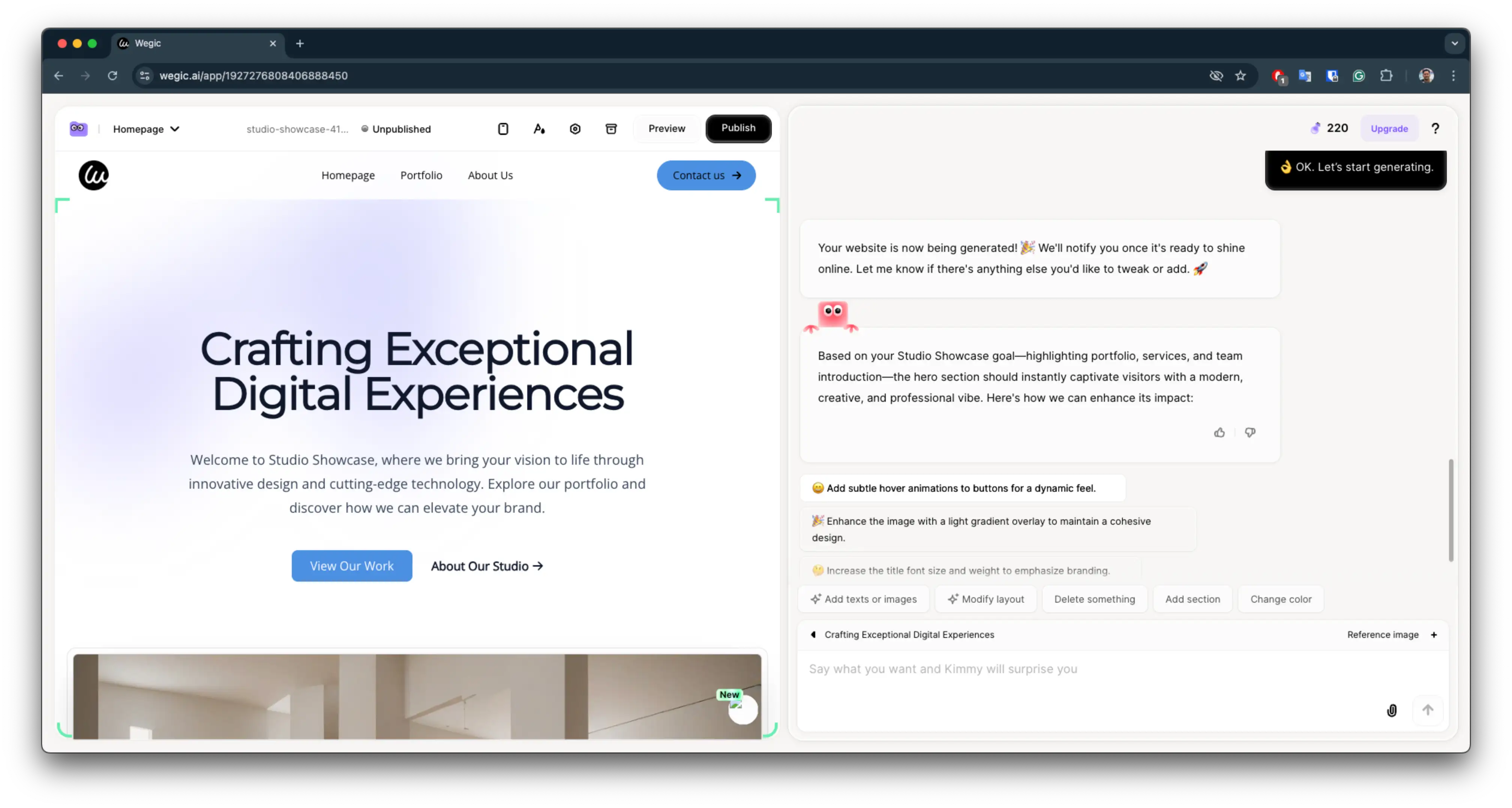 an example of just answering a few questions, wegic creates an aesthetic bakery website an example of just answering a few questions, wegic creates an aesthetic bakery website