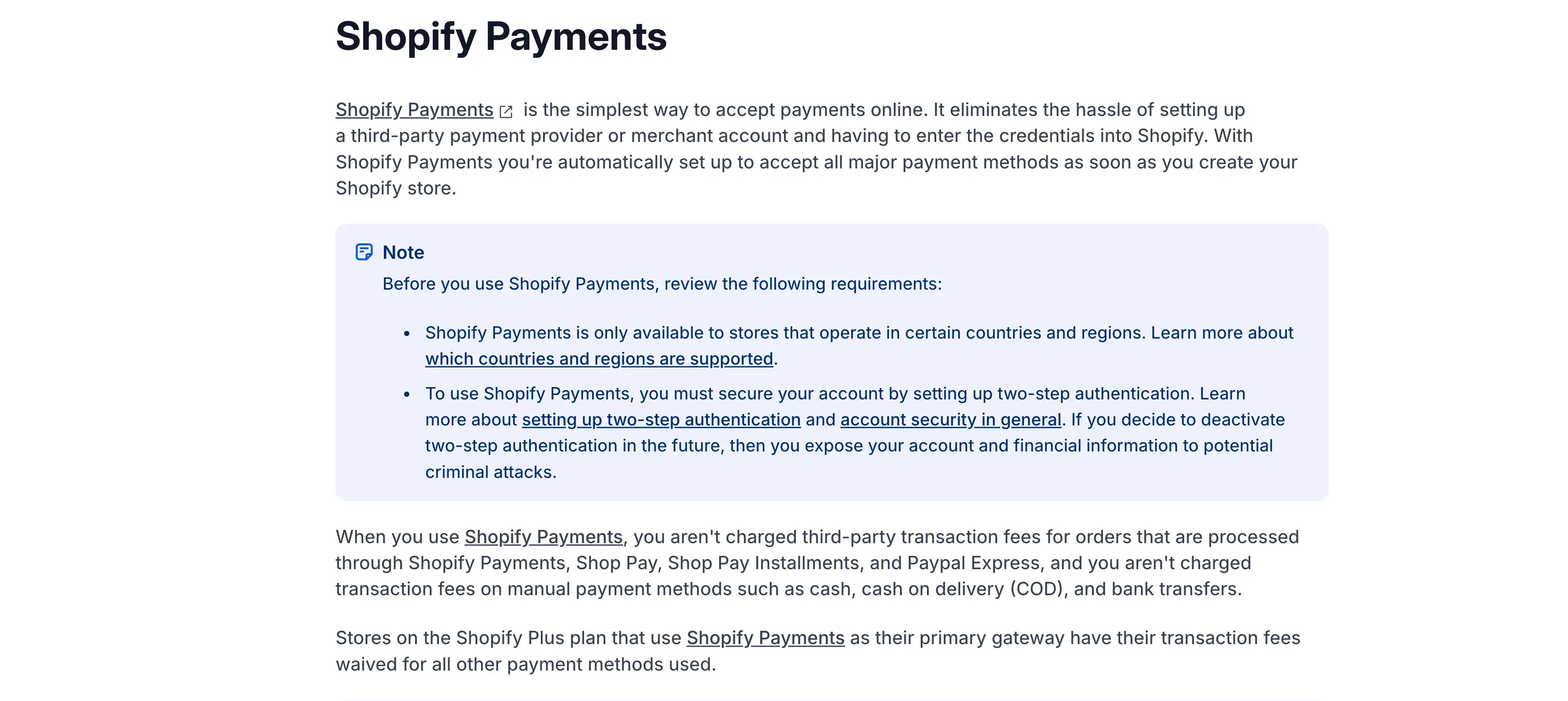 shopify payments options shopify payments options