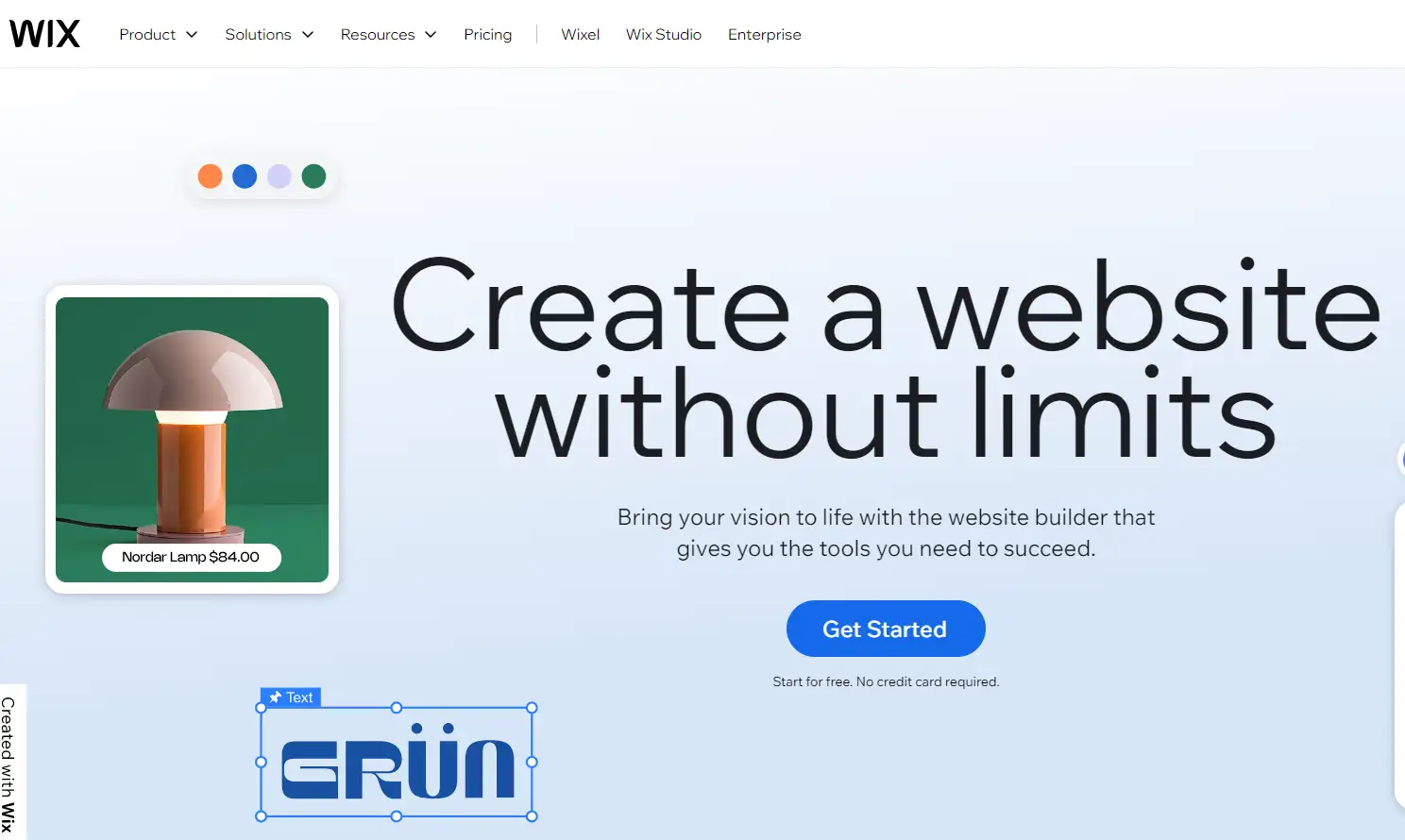 wix website builder homepage