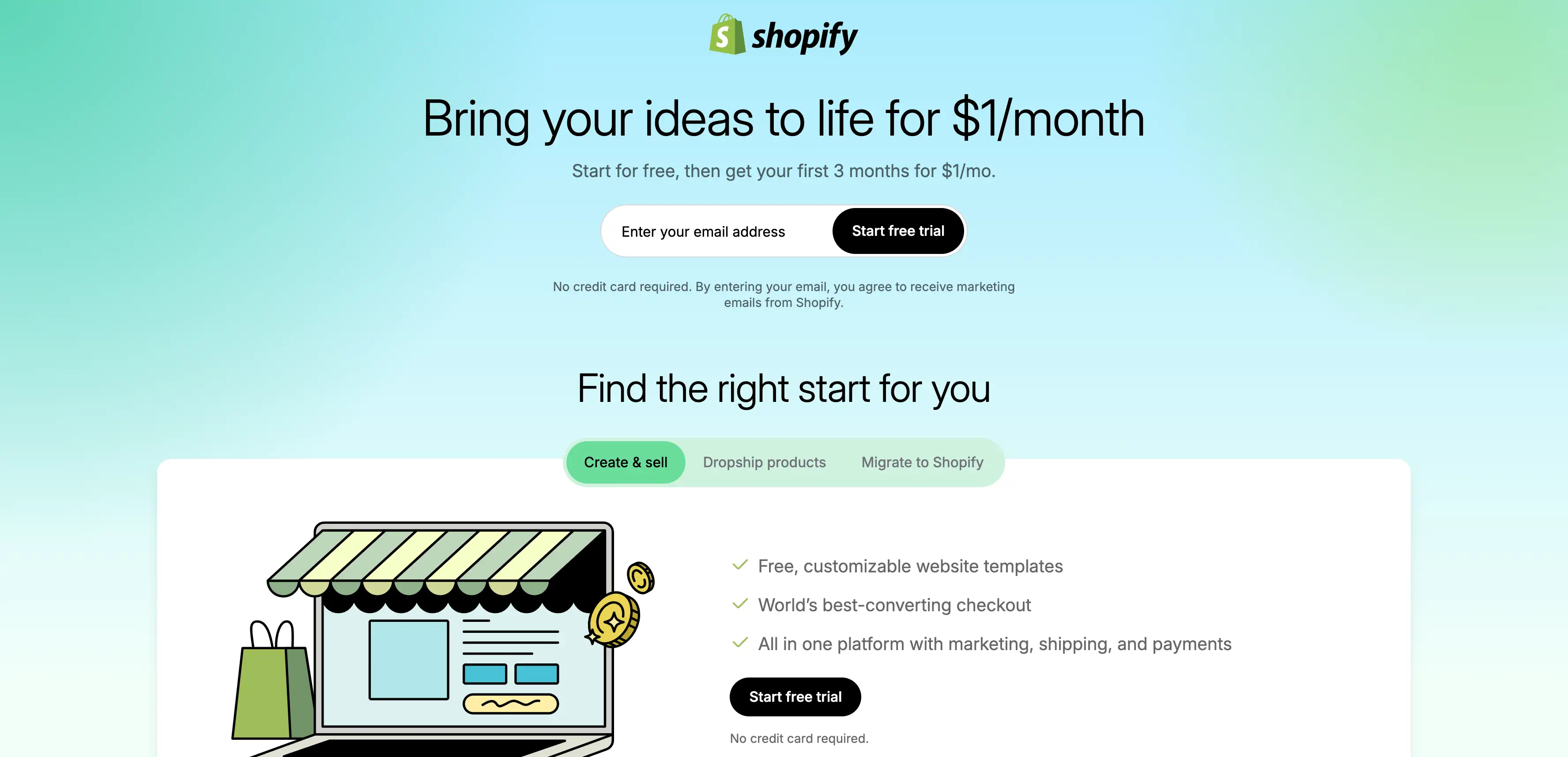 started with the Shopify website builder started with the Shopify website builder