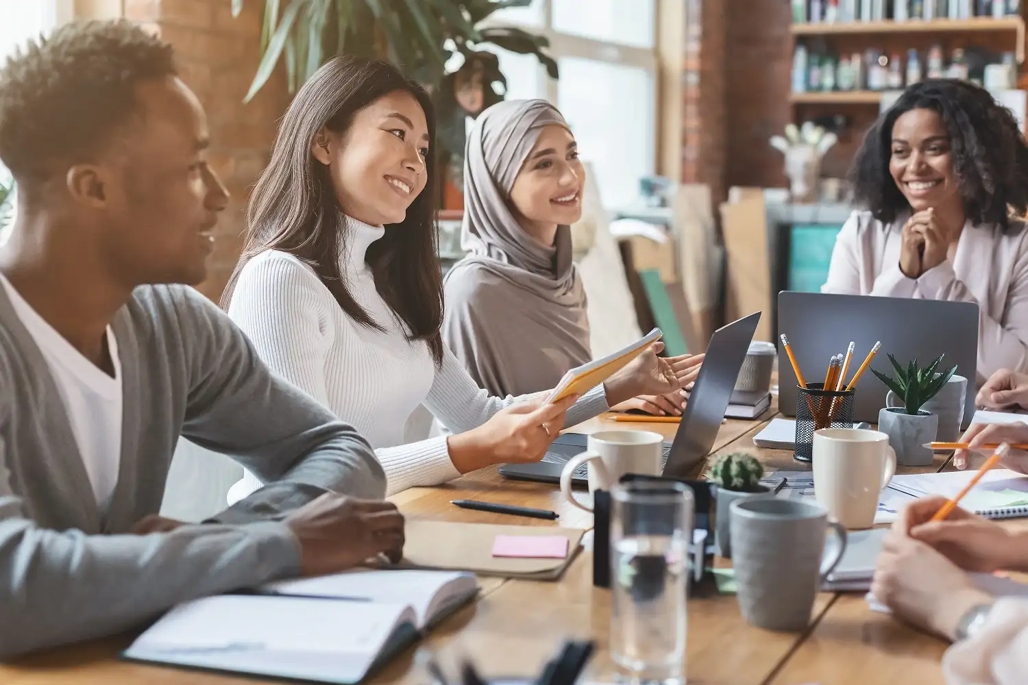 Ideal customers providing positive feedback for a small business. Ideal customers providing positive feedback for a small business.