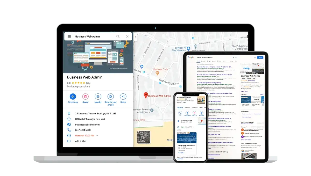 An optimized Google Business Profile is crucial for a business broker website's local SEO. An optimized Google Business Profile is crucial for a business broker website's local SEO.