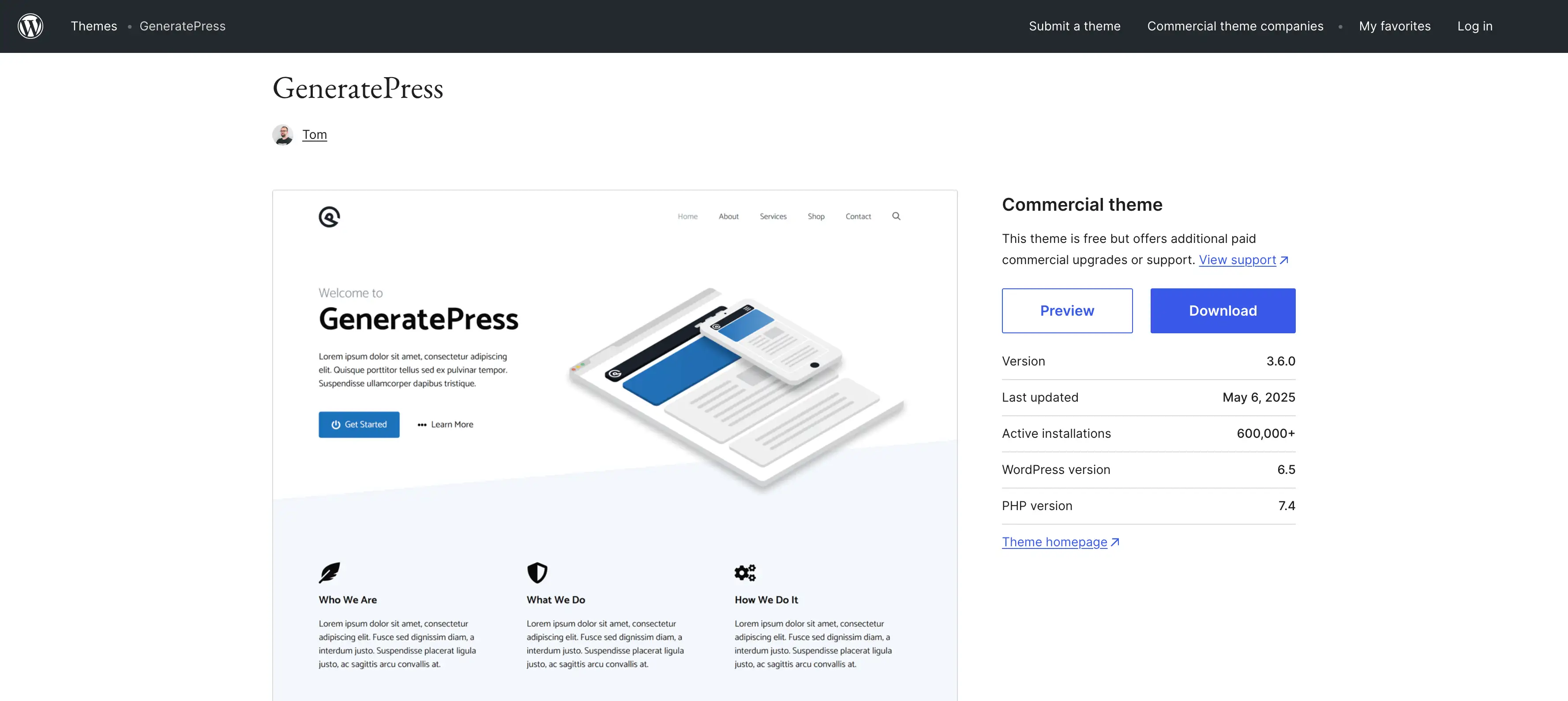 generatepress theme template generatepress theme template