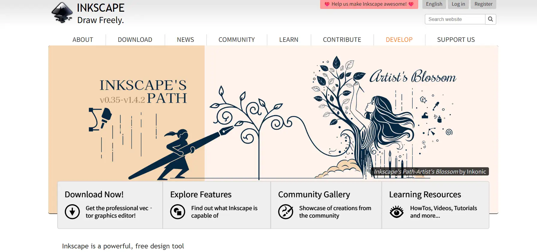 Inkscape homepage