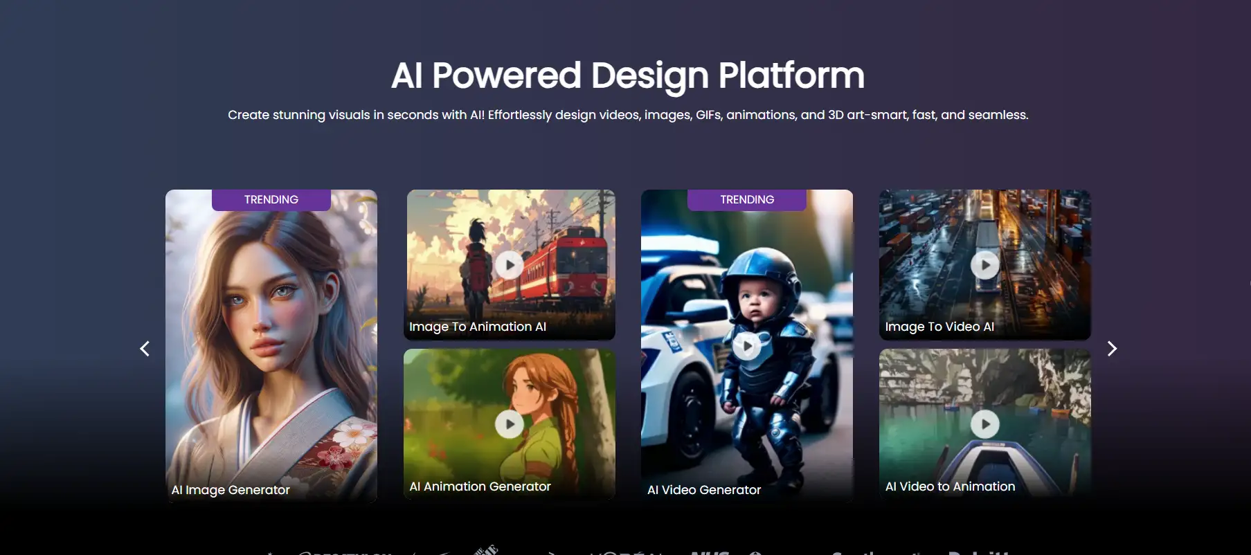 Appy Pie Design homepage