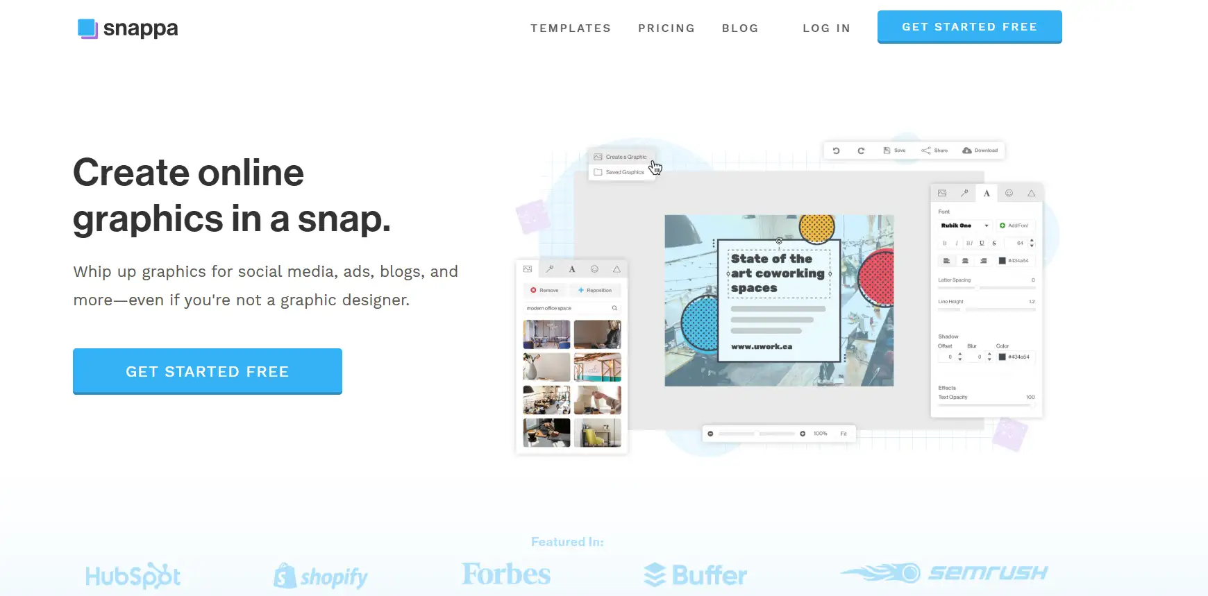 snappa homepage