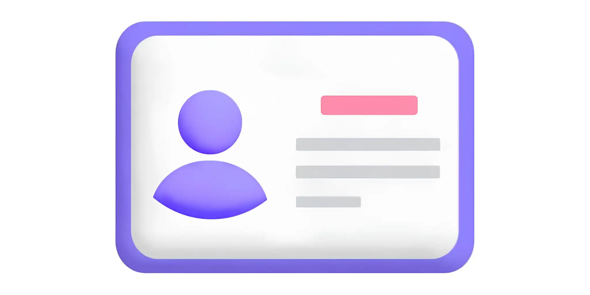 Purple personal id card
