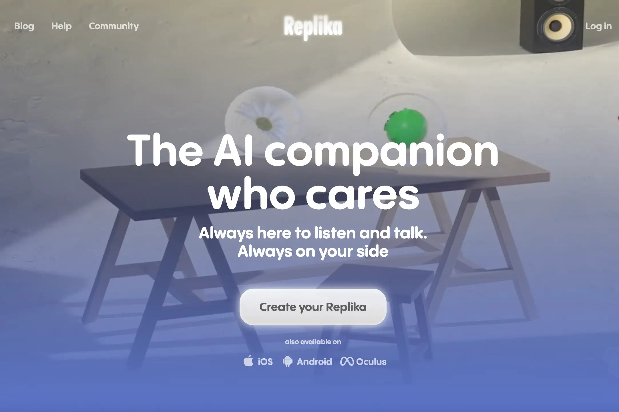 Replika homepage