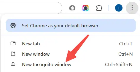 use incognito/private mode