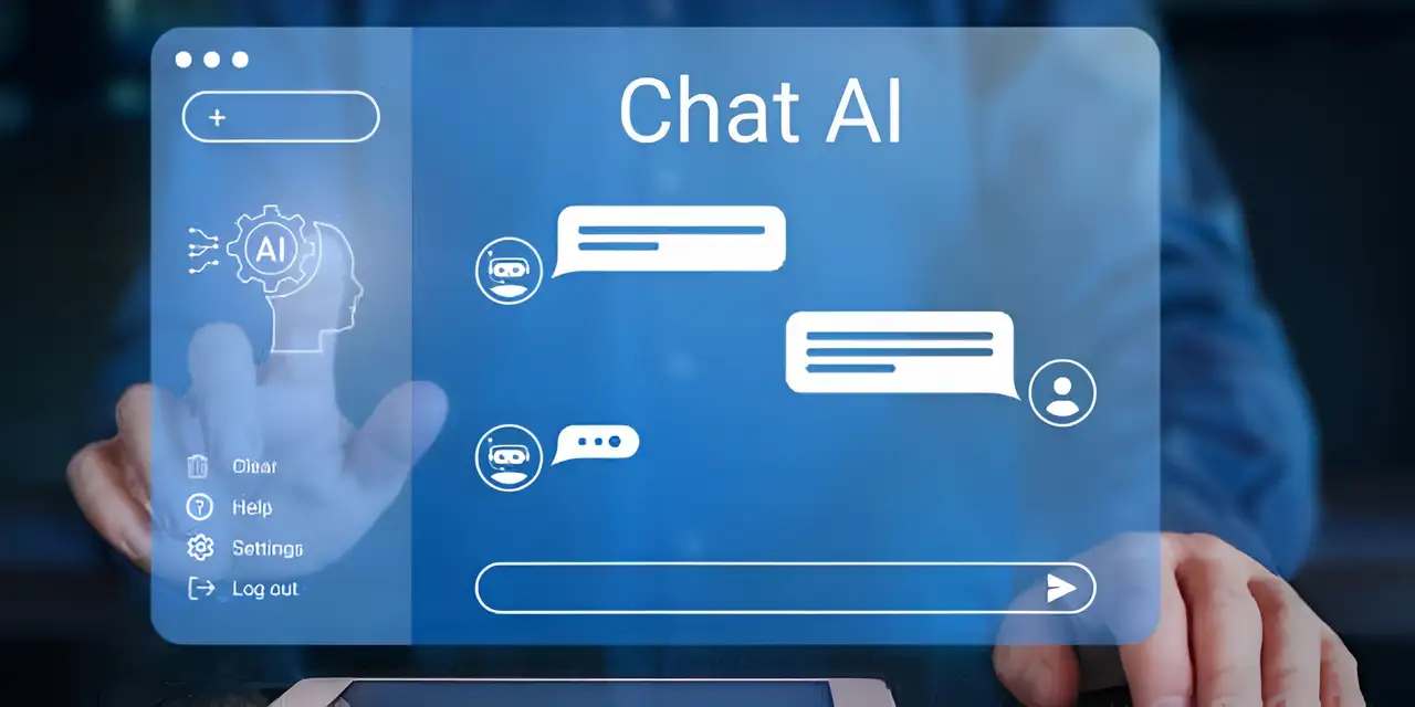 a finger is touching the smart chat page
