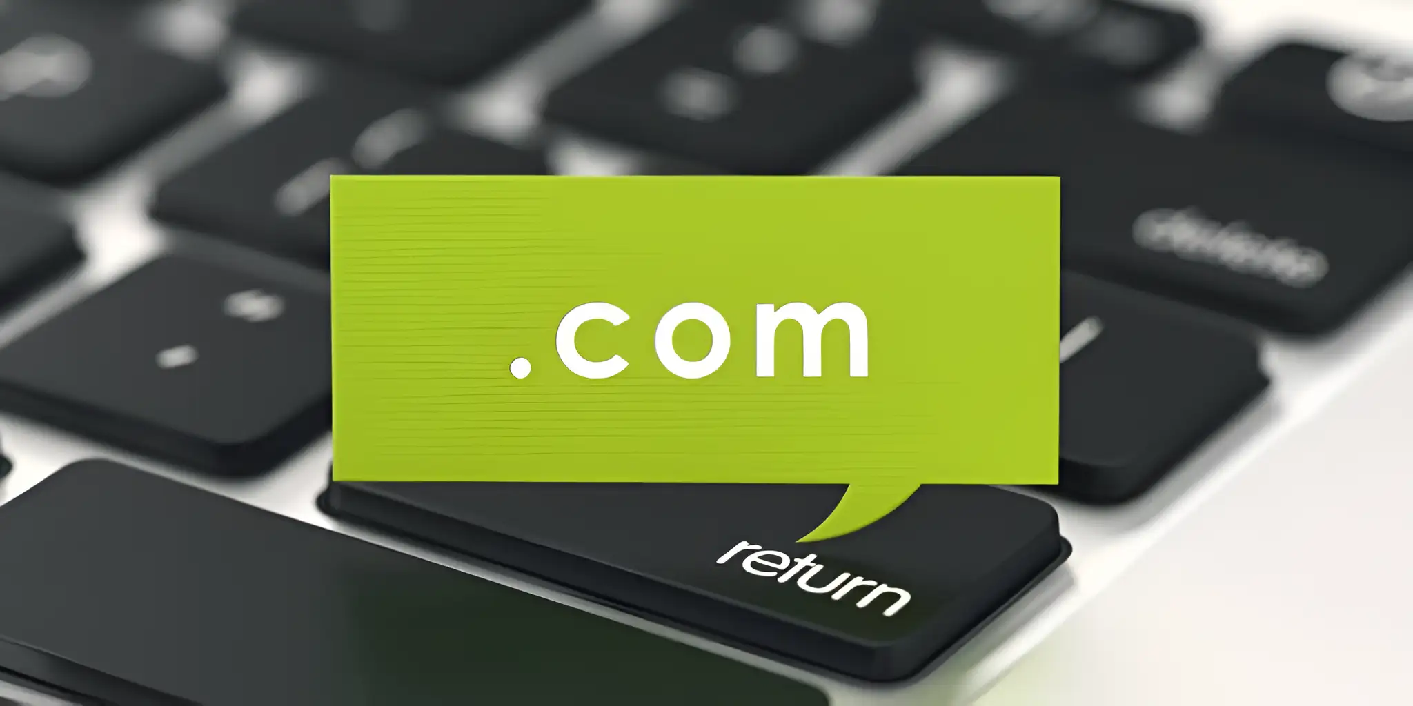 a domain name suffix pops up on the mouse and keyboard