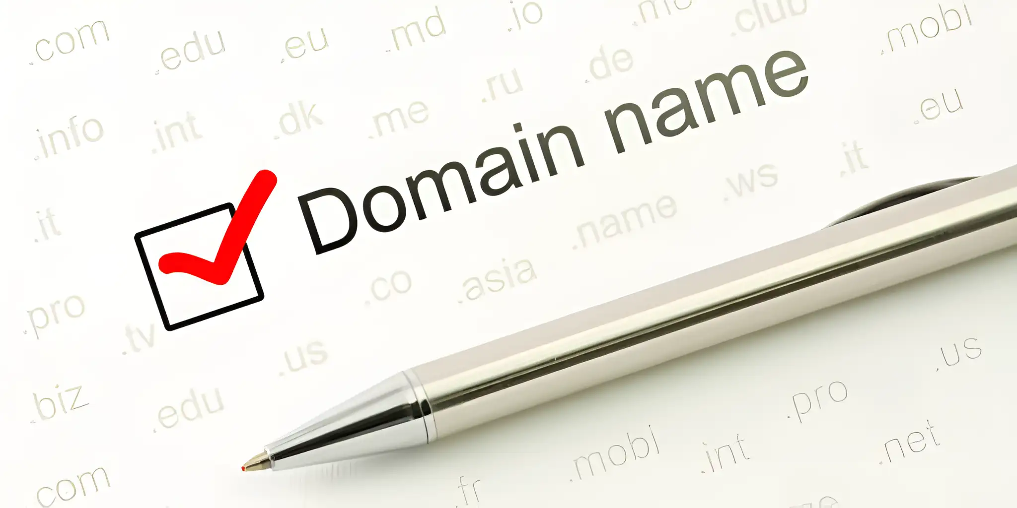 a pen under the domain name suffix