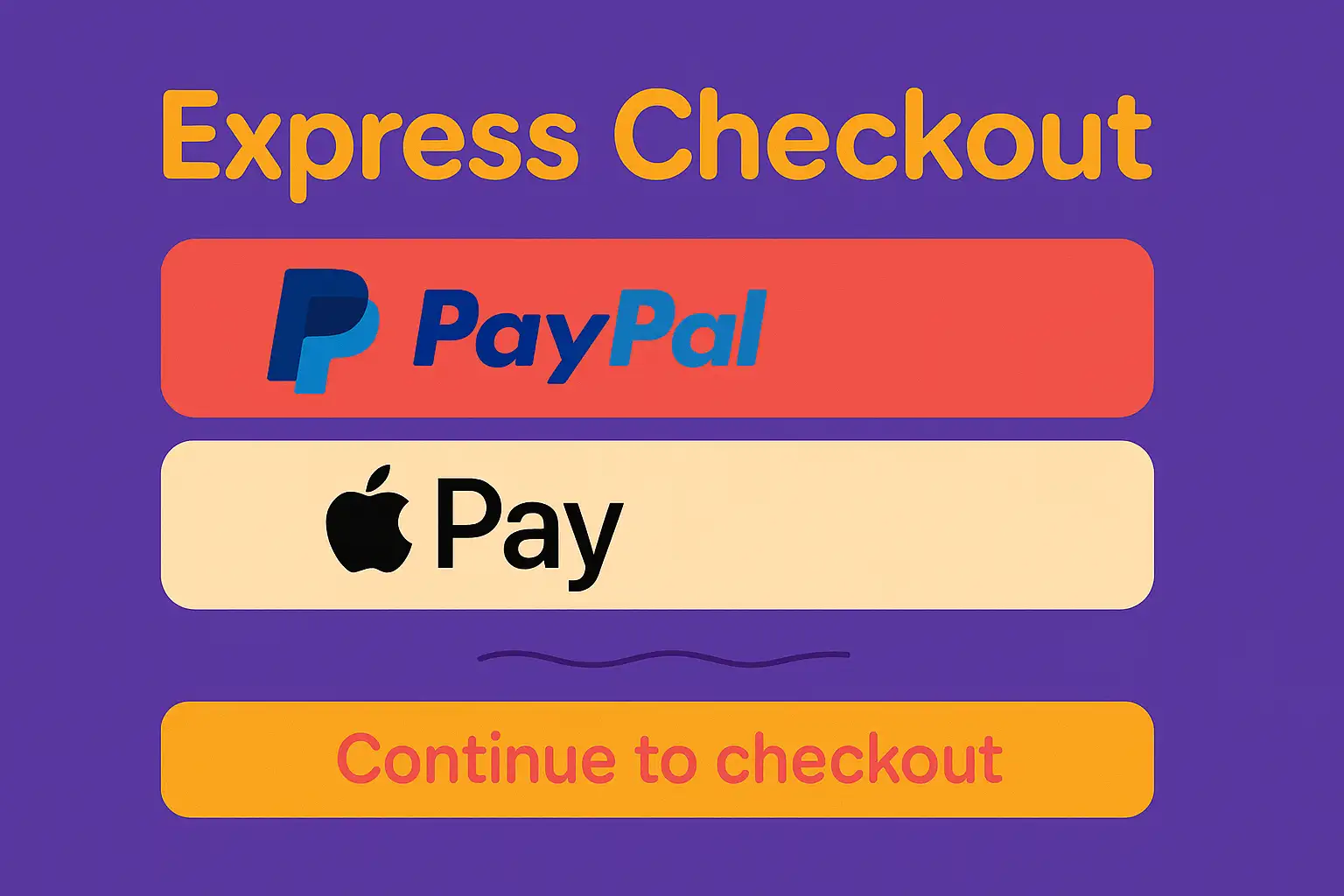 An express checkout layout
