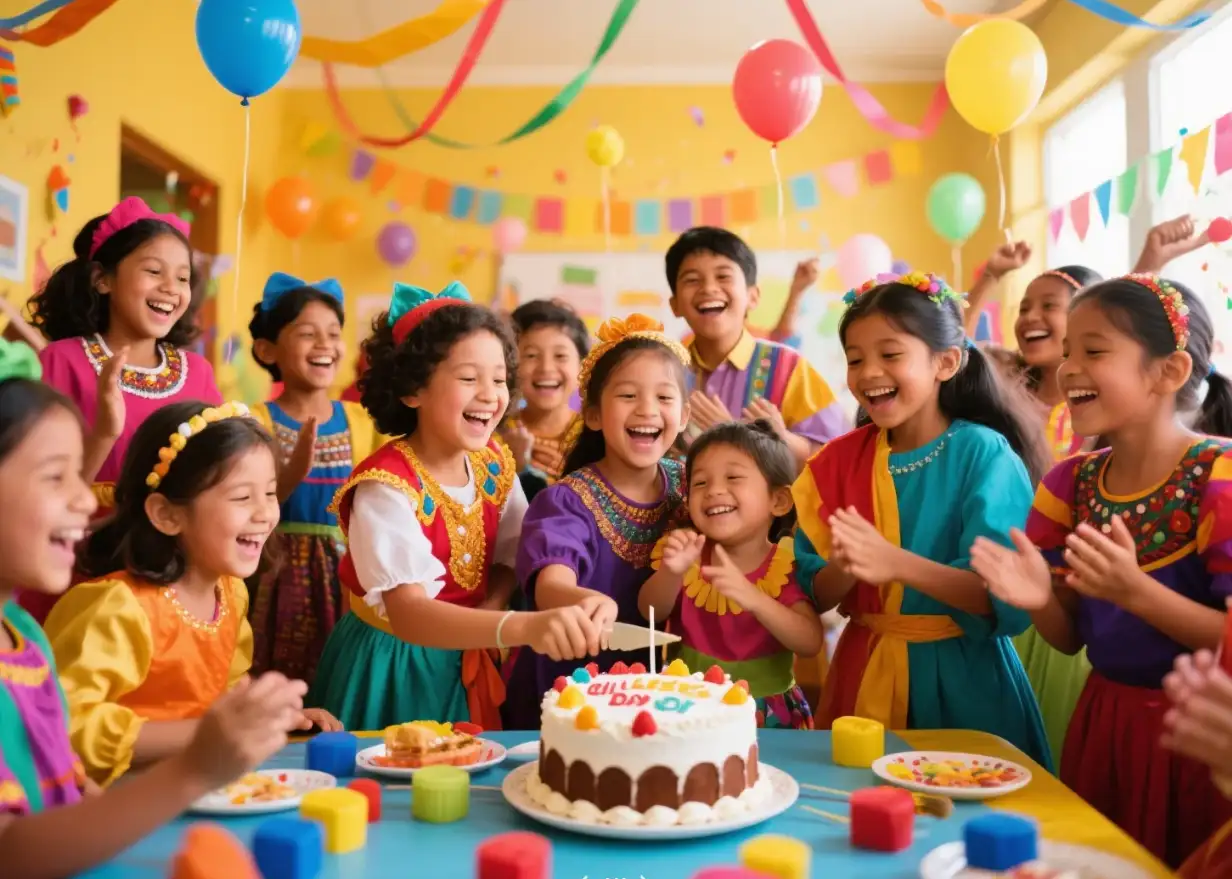 children celebrating for the holiday