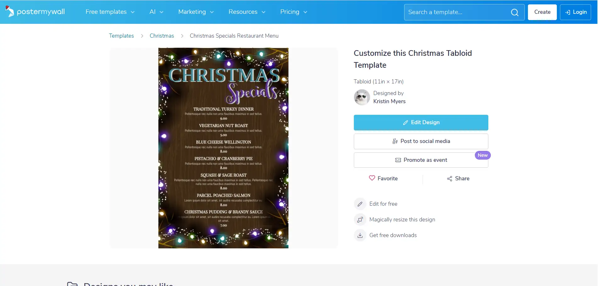 PosterMyWall Menu PosterMyWall Menu