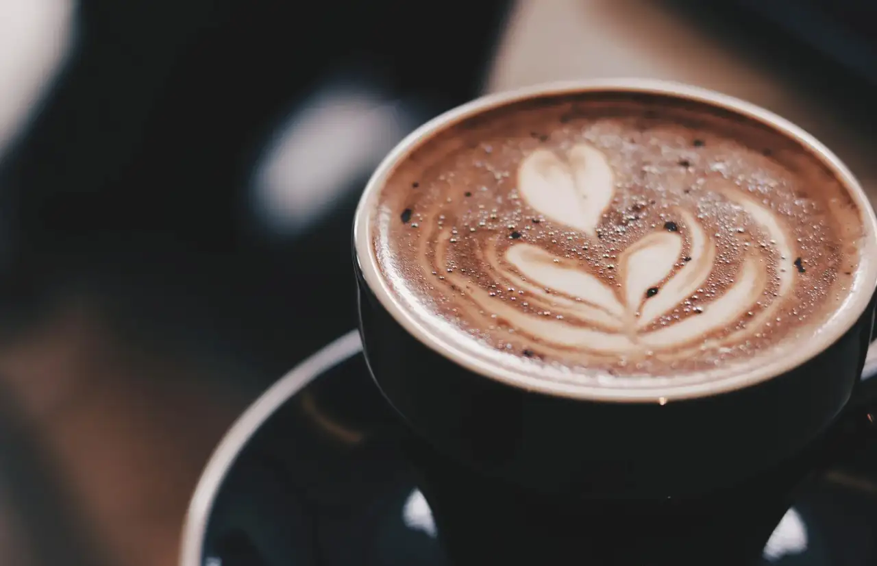 a cup of latte