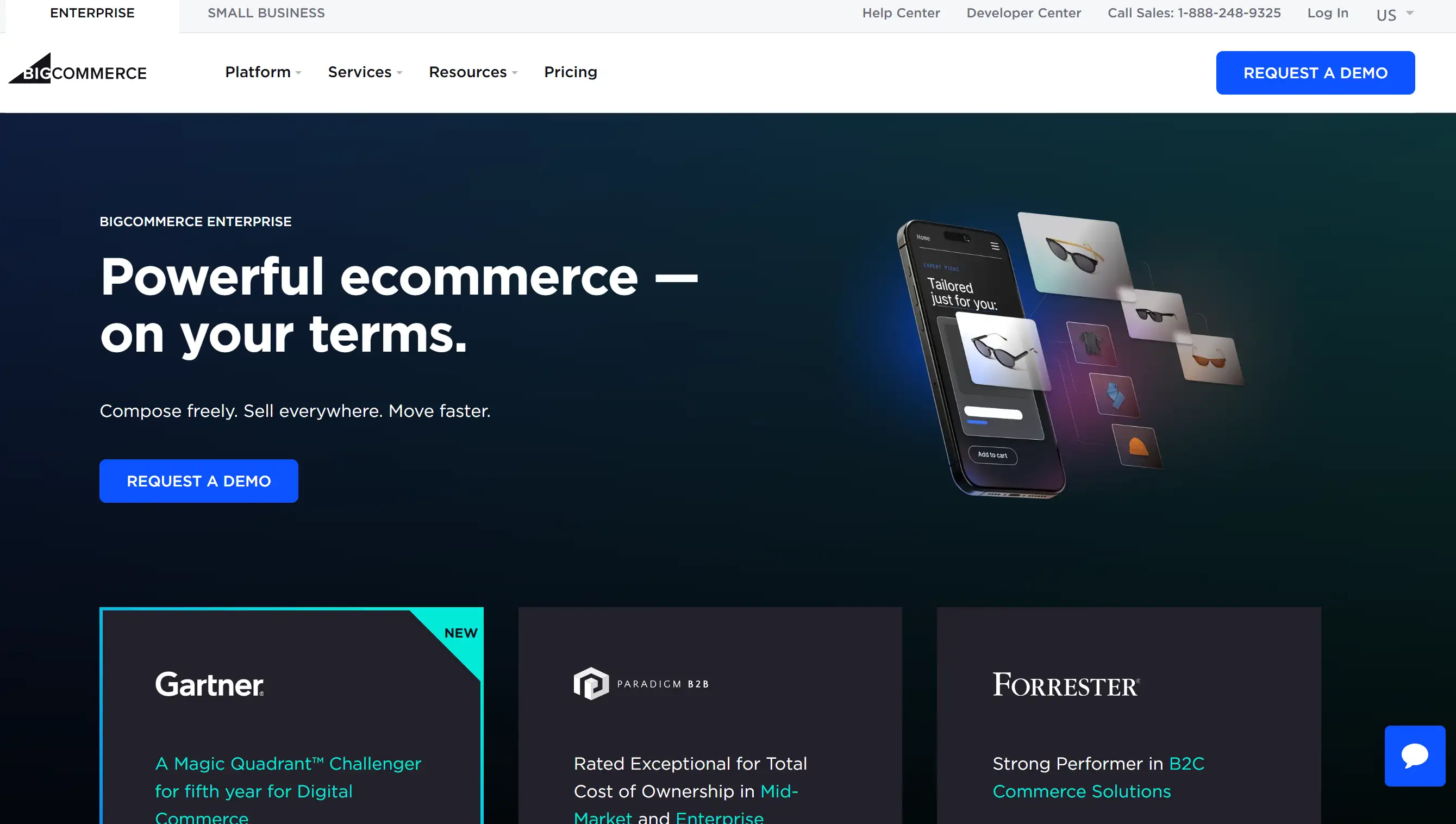 Homepage of BigCommerce Enterprise Homepage of BigCommerce Enterprise