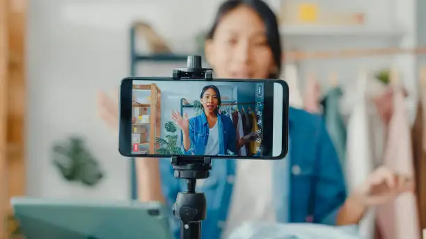 person doing video and live streaming