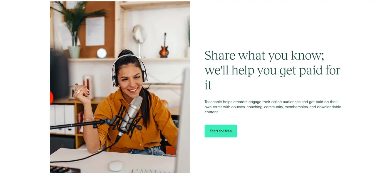 page for creators who want to make money with what they know