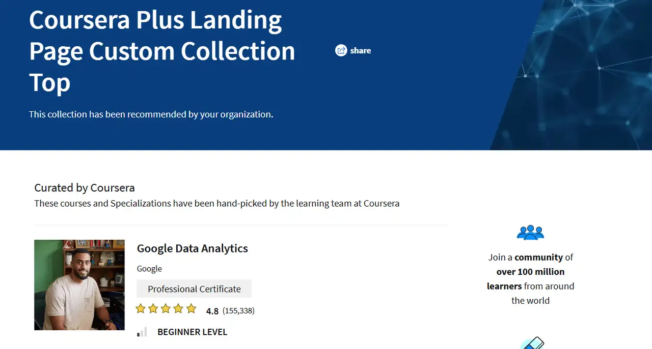 professional courses and certificates Coursera offers