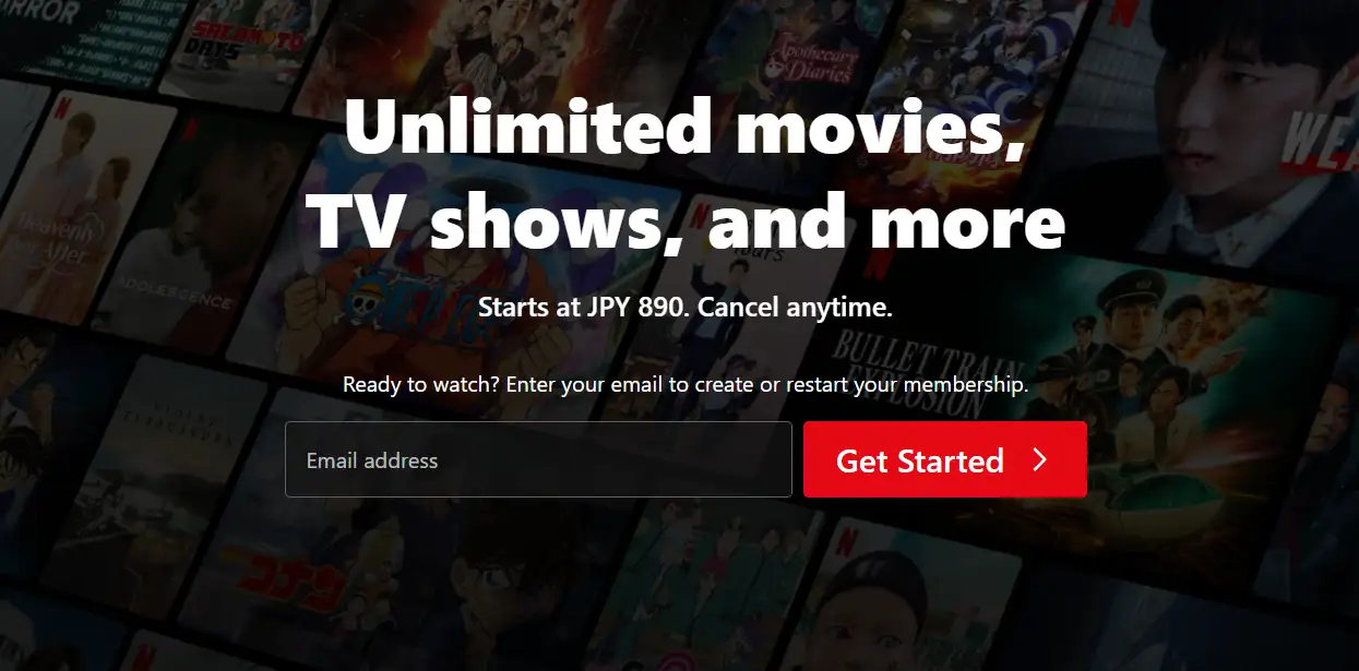landing page for netflix premium