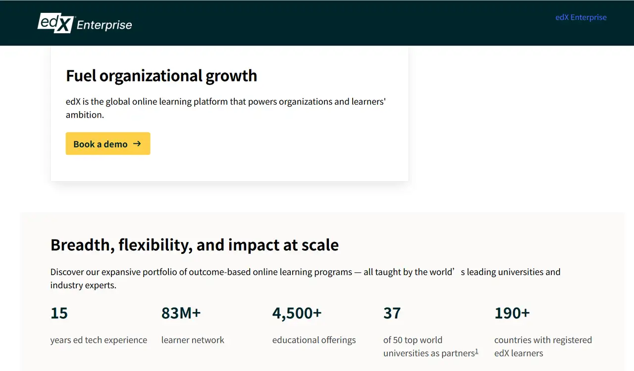 landing page shows you lots of certified courses from big universities